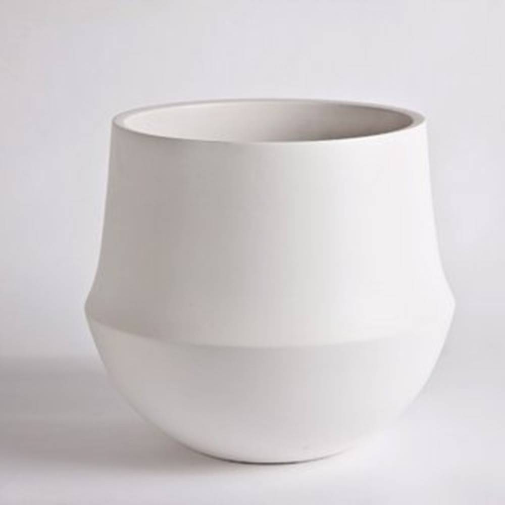 Fusion Flowerpot, White - Fine Matte Ceramic Pot